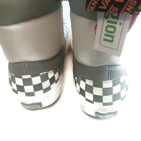 Vans Slip On Snowboot Mens Size 6 Womens 7.5 Vansguard Checks Seagrass Green - Picture 6 of 9